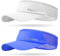 Sukeen 2 Pcs Lightweight Sun Visor Hat,Sun Protective Sun Visor for Women Men,Cool Elastic Visor with Perspiration Breathable Sweatband,Quick Drying Sport Visor Cap for Running Tennis Cycling Golf