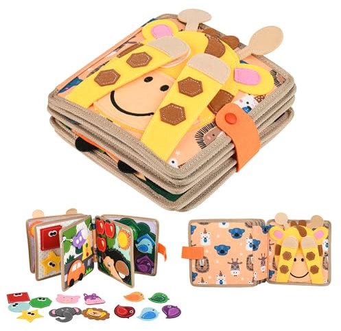 Quiet Book 2 Jahre,Stille Buch aus Weichem Filz für frühe Bildung,Feinmotorik,Busy Board Montessori Spielzeug Ab 2 3 4 5 6 Jahre Junge Mädchen Geschenk Activity Board Baby Sensorik Spielzeug