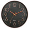 LONBUYS Wall Clock 30CM/12 Inch Silent Non-Ticking Modern Clocks Battery Operated - Analog Small Classic for Office, Home, Living Room, Bathroom, Bedroom, Kitchen, School (Black Rose Gold)