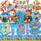 HTTMTTS 100 Stücke für Paw Dog Patrol Deko 3 Jahre,Dog Geburtstag Party,Paw Dog Patrol Thema,Geschirr,Tischdecke,Banner,Ballon,Hintergrund,Papierserviette(Mädchen Junge Party Deco 3 Jahre)