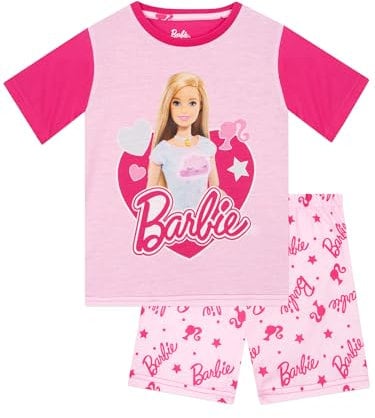 Barbie Pyjamas Pyjamas pour Filles | Pyjama d'été pour Filles | Pyjamas à la Mode | Rose7-8 Ans