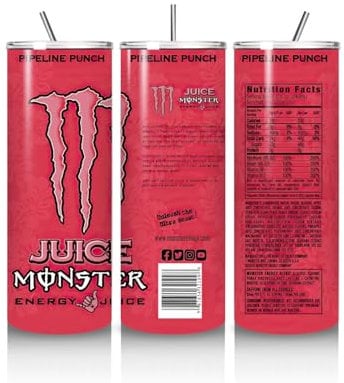 Monster Pipeline Punch Tumbler 20oz - Flash Reusable Drinking Cup, Insulated for Hot & Cold Beverages
