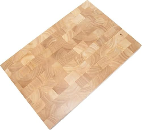 End Grain Chopping Board 45cm Large Thick Wooden Heavy Kitchen Butchers Block