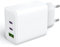 USB-C Ladegerät mit 40W Leistung,3-Port Wandadapter (USB-C + USB-A) PD und QC 3.0 Schnellladefunktion Kompatibel mit etc