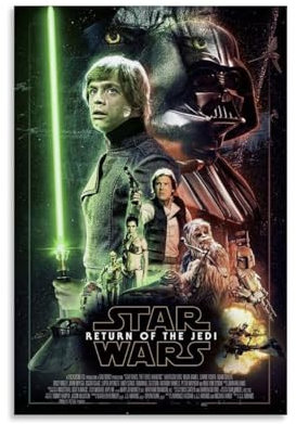 HHTTXXYY Star Wars (Film) Vintage-Filmposter, Design, Horror-Film, Leinwand, Poster, Ölposter, Wandkunst, Gemälde, Schlafzimmer, Zuhause, 30 x 45 cm, ungerahmt, 15