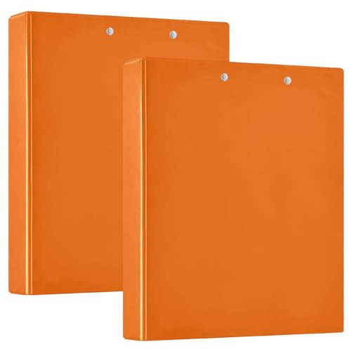 Orange 3 Ring Binder D Ring Binder Large 3 Ring Binder, 3 Ring Binder 3 Ring Binder with Clipboard, School Binders (2 Pack)
