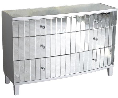 XXL Kommode verspiegelt Anrichte Glas Sideboard vic564 Palazzo Exklusiv