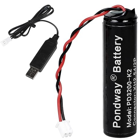 PONDWAY 3200 mAh 3,7 V Ersatzakku kompatibel mit Verstärker Kamera Alarmsystem Elektronische DIY Geräte Bluetooth Lautsprecher Lithium-ION Akku mit XH2.54 2-poliger Anschluss