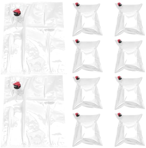 Alipis 10PCS Alcohol Pouches: 5L Wine Purse Refill Bags with Spout - Reusable Refillable Wine Replacement Liquor Storage Pouch for Cools Purse Holders Carriers Travel Camping Picnic