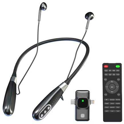 VBESTLIFE Wireless Sound Card Live -Streaming -Ohrhörer, Tragbare Soundkarte Live -Broadcasting -Headsets mit Fernbedienung für YouTube, Tiktok