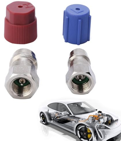 Adaptateur de port de raccord CA - R12 R22 à raccord haut/bas,Adaptateur de conversion de 1/4 à 7/16-20 UNF, adapté au réfrigérant pour climatiseur CA