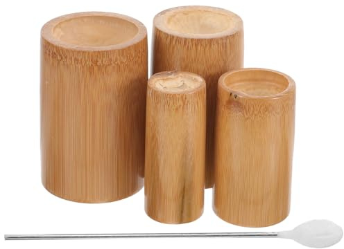 ZUNOXAZ Ensemble de Gobelets en Bambou pour Ventouses Kit de Massage Corporel par Ventouses Réutilisables Détoxifiant Traditionnel Chinois Usage Familial Bien-relaxation