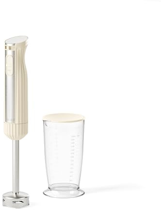 Guzzini, Sous Chef Bio-Standmixer, 600 W, mit Turbo-Funktion, Stiel aus Edelstahl, mit Messbecher 700 ml (Cream)