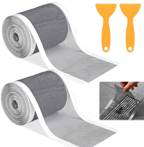 JIRVEX 2 unidades de rejilla desague ducha 10 cm x 10 m – Atrapapelos ducha ajustable, filtro ducha pelo, rejilla adhesiva con 2 espátulas para bañera, cocina y balcón