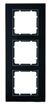 Hager B7 – Rahmen 3 Elemente Glas anthrazit