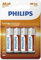 PHILIPS Pile AA 4 Pezzi - R6L4B10 - Tecnologia al Cloruro di Zinco - Durata di Conservazione 3 Anni