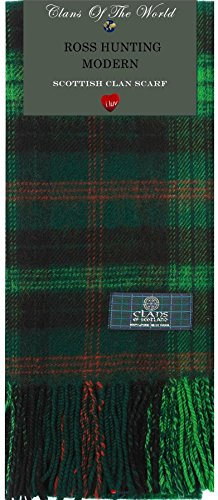 I LUV LTD Ross Hunting Modern Tartan Clan Scarf 100% Soft Lambswool