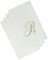 Caspari Monogramm-Papierhandtücher, mit Initiale R, White Pearl, 24 Stück