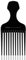TITANIA Afrokamm (Schwarz) • Kamm für Afro Hair • Grobzinkiger Lockenkamm mit Griff • Afro Kamm/Afro Comb • Styling Kamm für Locken • Grober Kamm für Naturlocken • Made in Germany