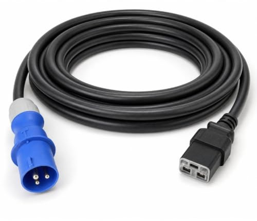 LINDY IEC C19 Power Lead, 16A Commando Plug, 3m | Rated Voltage and Current: 16A / 250VAC