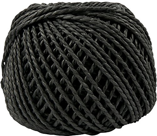 Paper Yarn, thickness 2,5-3 mm, black, 150 g