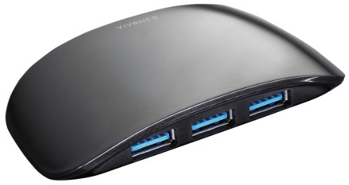 Vivanco USB 3.0 HUB (4-Port aktiv, inkl. Netzteil) schwarz