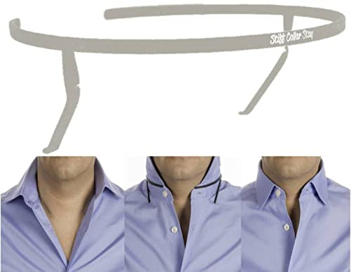 THE ORIGINAL Adjustable Metal Shirt Collar Support. Size 16 Off-White. Men and Women
