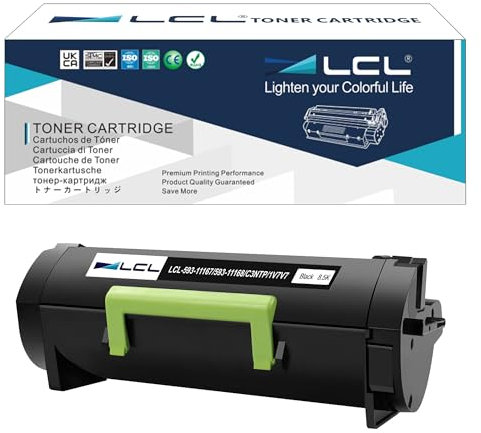 LCL Kompatibel Tonerkartusche 593-11167 593-11168 593-11165 7MC5J C3NTP 1V7V7 8500 Seiten (1 Schwarz) Ersatz für Dell B2360d B2360dn B3460dn B3465dn B3465dnf