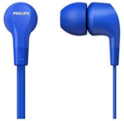 PHILIPS Cuffie con Cavo/Controlli Integrati, Audio Nitido, Bassi Potenti, Tenuta Comoda/Cuffie con Filo/Auricolari con Cavo TAE1105BL/00