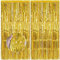 Feibmir 2 Stück Metallische Lametta Vorhänge,Glitzer Vorhang Deko,Folie Fringe Hintergrund Dekorative,für Geburtstagsfeier Baby Shower Hochzeit Weihnachten Dekorationen (Gold)