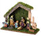 RiloStore Casetta per presepe in legno XL, 26 x 13 x 11 cm, grande presepe casa naturale marrone