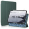 ZOYU Case for iPad Pro 11 Inch 4th/3rd/2nd/1st Generation 2022/2021/2020/2018, Magnetic Attachment Smart Cover [Supports 2nd Gen Pencil Charging] Trifold Stand, Auto Sleep/Wake, Dark Green