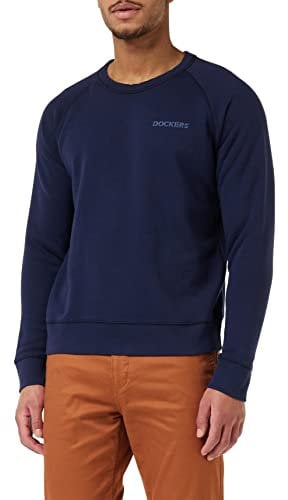 Dockers Original Crewneck Sweatshirt, Sudadera para Hombre, Stencil Navy Blazer (Vintage Indigo), S