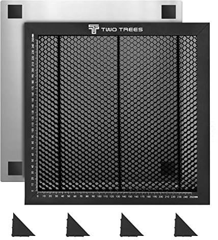 Twotrees Laser Honeycomb - Tavolo da lavoro per macchina da incisione laser, a nido d'ape, protezione laser, 300 x 300 x 22 mm, adatto per taglierina laser e incisioni laser