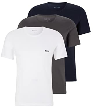 BOSS Men's Classic T-Shirts Short Sleeve Shirts Pure Cotton Crew Neck Pack of 6