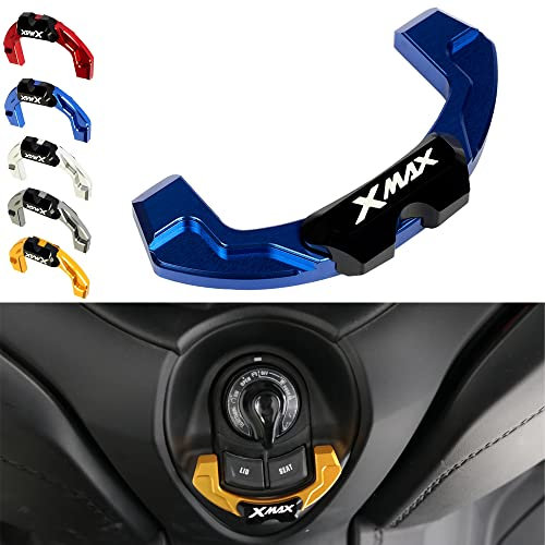 Moto Clé D'allumage Lock Cap Couvercle Scooter Accessoires Décoratifs Pour YAMAHA XMAX 125 XMAX 250 XMAX 300 2017-2020 (Bleu)