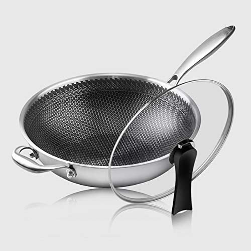 PURRL Padella antiaderente a nido d'ape a nido d'ape in acciaio inox 304 senza olio fumo padella wok senza fosforo little surprise