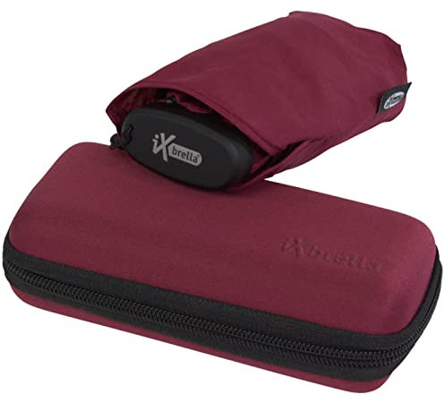 iX-brella Ultra Small 15cm kleiner Taschenschirm im Handy Format mit Etui - rhododendron