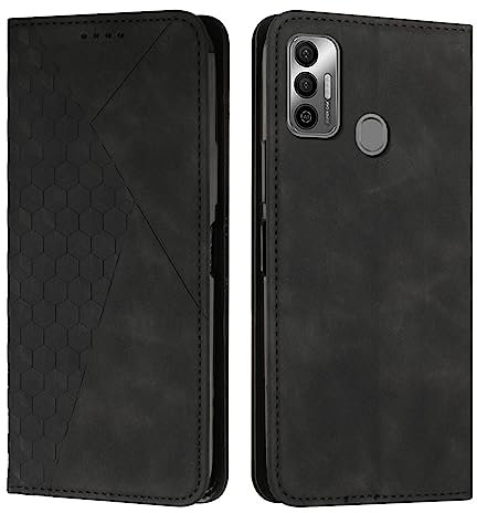 Flip Case Cover Compatible with Tecno Spark 7 wallet mobile phone leather case magnetic suction mobile phone case card slot bracket flip phone case compatible with Tecno Spark 7 Cell phone Case Cover