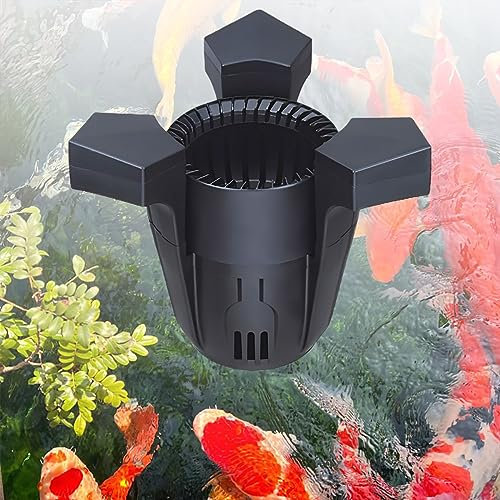 Skimmer flotante de succión de 43 W/70 W, skimmer automático de estanque, colector de desechos de estanque, skimmer de estanque flotante y clarificador para limpiar piscina, jardín, estanque 70W