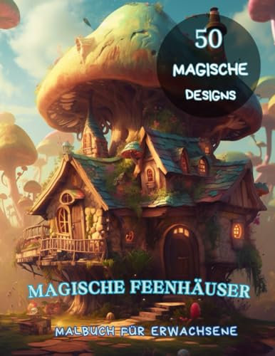 Magische Feenhäuser: Malbuch für Erwachsene: Märchenhaftes Leben in Einem Wunderschönen Verzauberten Wald. Stressabbauendes Ausmalbuch Für Erwachsene Und Kinder Mit Märchenhäusern Und Baumhäusern