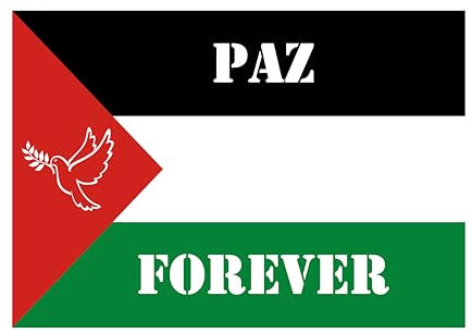 Bandera a Palestina Paz Peace No a la Guerra Bandera de la Paz Bandera de España│Peace Pla Pla Pla