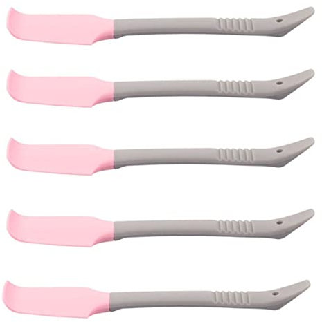 POPETPOP Spatule De Maquillage Cosmétique 5 Pièces Taille Moyenne Outil De Soin Peau Pour Application De Cire Visage Et Corps Couleur Rose Usage Professionnel Et Personnel