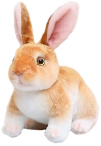 Wishstar Ostern Hase Plüschtier, Kaninchen Kuscheltier für Kinder Stofftier Schmusetier zum Kuscheln & Spielen, Hase Plush Für Mädchen Jungen,Niedliche Ostergeschenke für Kinder (Braun Hase 20cm)