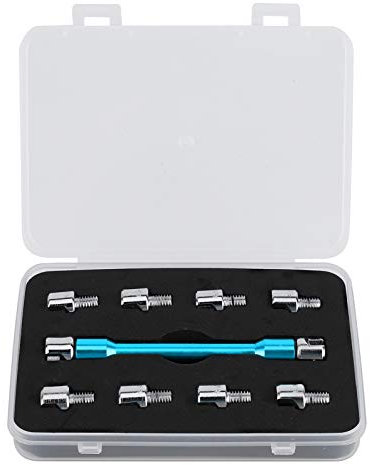 Juego de Llaves para Radios de Motocicleta, Kit para Radios de Moto de Cross, Calibre 5.0-6.8, Herramienta de Reparación de 93 mm de Longitud para la Mayoría de Motocicletas (Ein blaues))