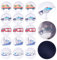 CRASPIRE 25Pcs Potty Training Seat Magic Sticker Car Vehicle Potty Targets Toilet Color Changing Sticker Round PVC Reusable for Kid Baby Pee Training