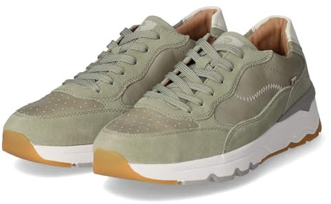 Rieker Herren Low Sneaker Grün Leder-Mix, Größe:43, Farbauswahl:grün