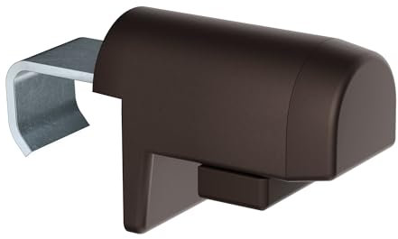 Metal-Klemmfix Klemmhalter zum Anklemmen von verspannten Plissees am Fensterrahmen, halbrund (Braun)