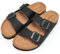 Womens Sandals Mules Cork Footbed Arch Support Slides Two Adjustable Straps Indoor Outdoor(black,7 uk)