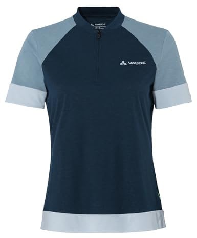 VAUDE Damen Women's Altissimo Q-Zip T-Shirt, Dark Sea/Nordic Blue, 46 EU